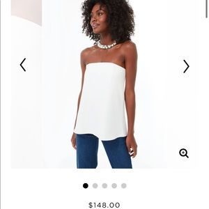 Tuckernuck Strapless Ivory Crepe Marin Top